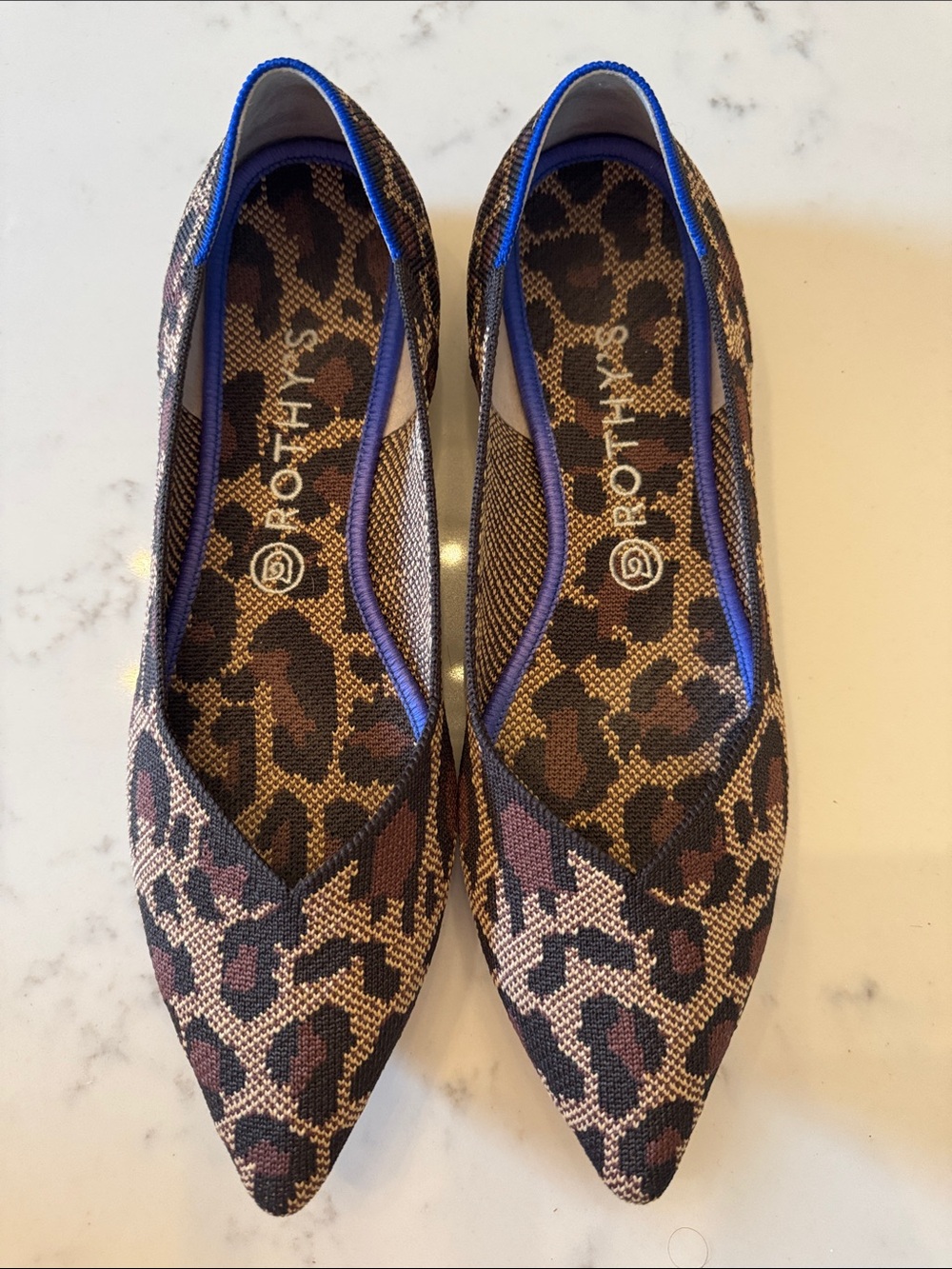 Rothy's The Point Flat - Leopard print